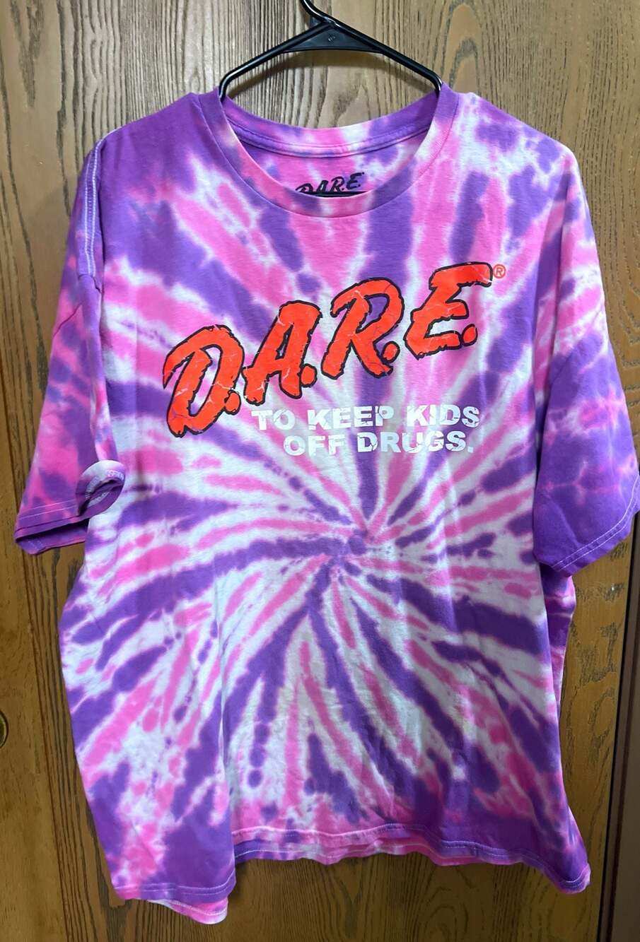 D.A.R.E. To Keep Kids Off Drugs Graphic Tie-Dye Short Sleeve T-Shirt